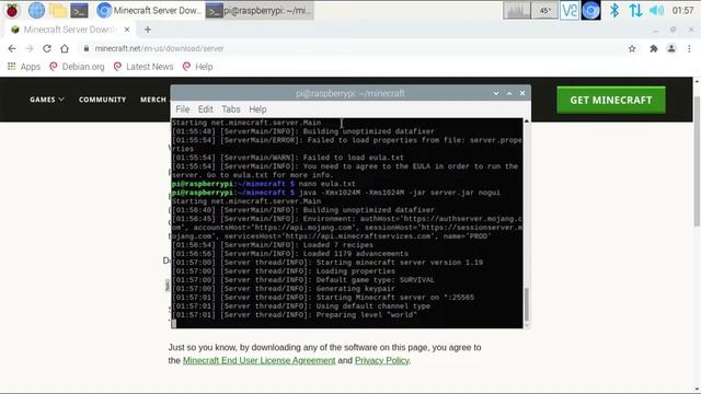 Install Minecraft Server 1.19 on Raspberry pi 4 смотреть онлайн