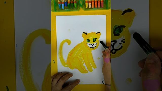Как нарисовать ЛЕОПАРДА цветными мелками смотреть онлайн