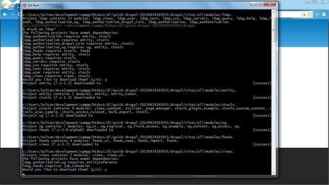 Installing LDAP module in Drupal 7 via Drush 5 смотреть онлайн