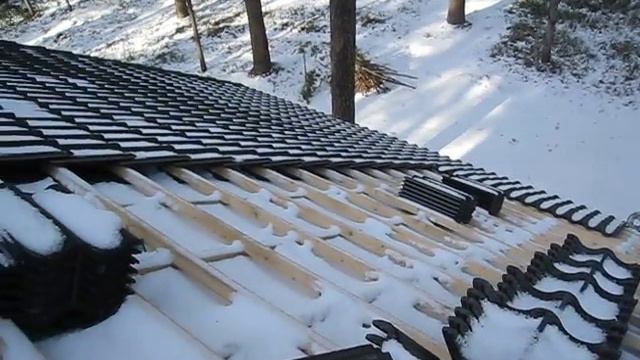 Как построить каркасный дом? Вид с крыши из черепицы смотреть онлайн