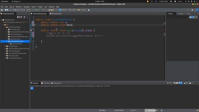 JAVA PROGRAMLAMA DİLİ STATIC KAVRAMI VE MAIN METOT NEDEN STATIC? смотреть онлайн