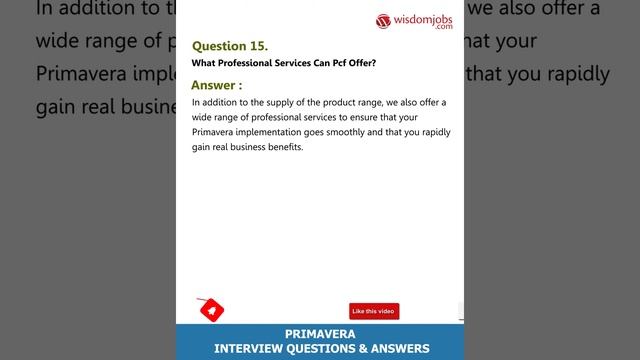 Primavera Interview Questions and Answers 2019 Part-2 | Primavera | Wisdom Jobs смотреть онлайн