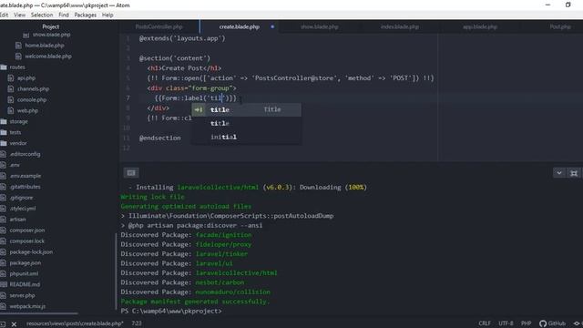 PHP Laravel Tutorial for Beginners 11 - Forms and Saving Data Part 1 смотреть онлайн