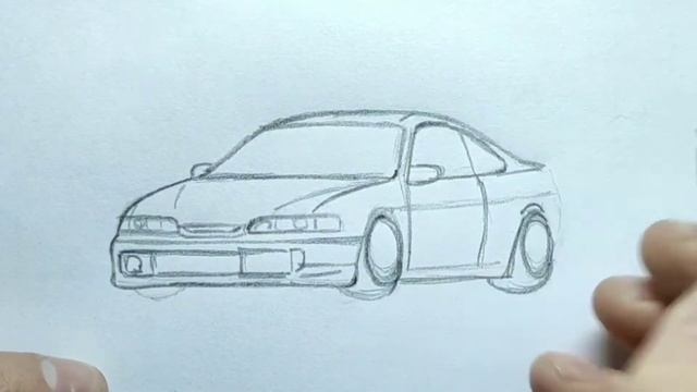 How To Draw A HONDA INTEGRA TYPE R 1998 / Drawing A 3d Car / Coloring Acura Integra Dc2 Stance 1996
