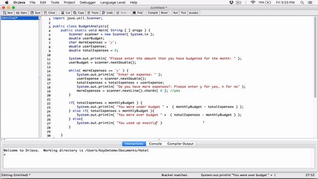 4.16. Budget Analysis - Java смотреть онлайн