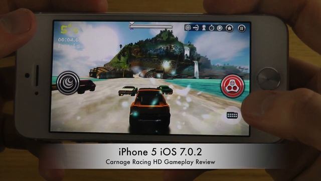 Carnage Racing iPhone 5 iOS 7.0.2 HD Gameplay Review смотреть онлайн