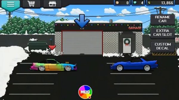 Стрим игры "Pixel Car Racer".