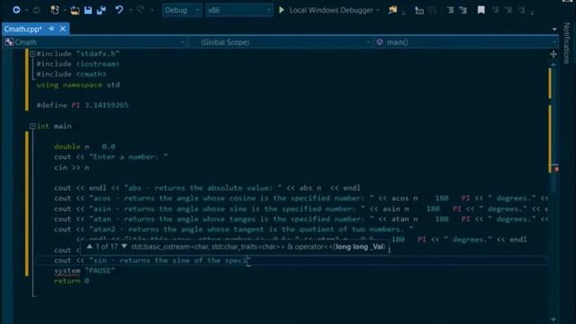 C++ Tutorial - 18. Standard Library - Cmath смотреть онлайн