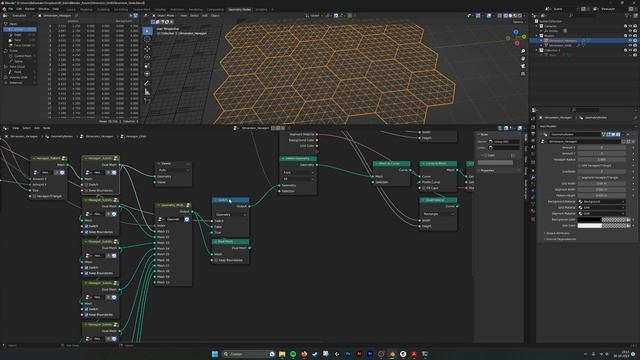 Geometry Nodes Subdivided Hexagon Grids Build смотреть онлайн