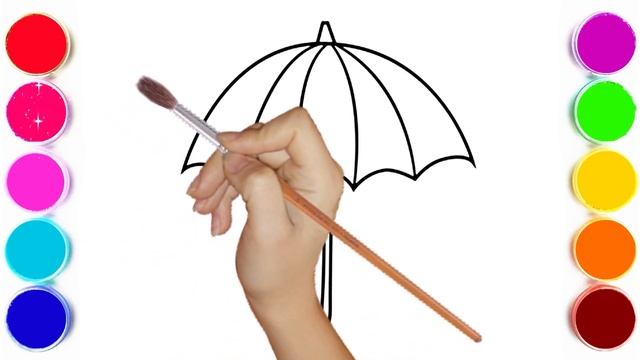 Bolalar uchun soyabon rasm chizish / Draw an umbrella for children / Рисуем зонтик для детей смотреть онлайн