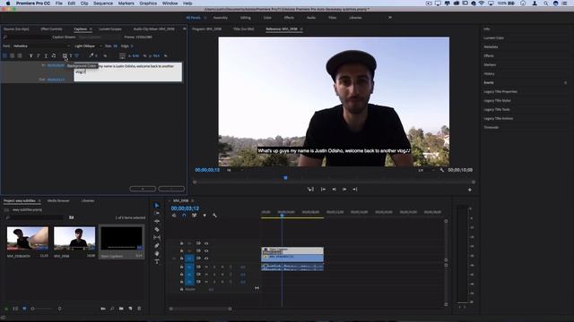 How to create CAPTIONS and SUBTITLES for your videos in Adobe Premiere Pro (CC Tutorial) смотреть онлайн