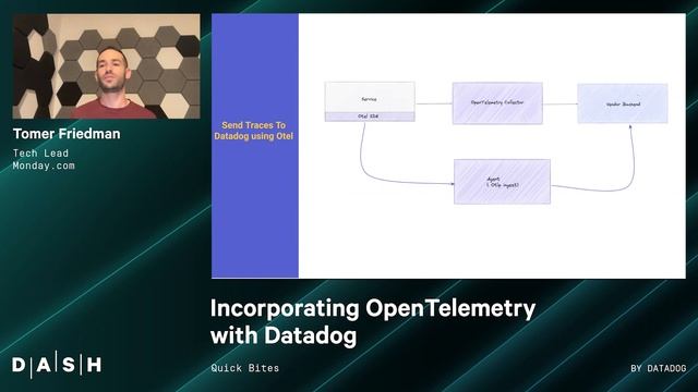 Incorporating OpenTelemetry with Datadog | Tomer Friedman (Monday) смотреть онлайн