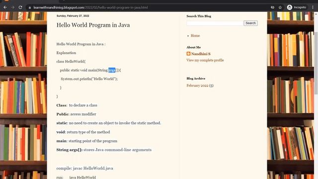 2. Hello World Java Program explanation | Tamil смотреть онлайн