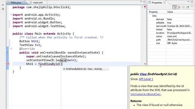 Lesson 03 Android Project Development Tutorial android onClick XML ClickListener Button Activity смотреть онлайн