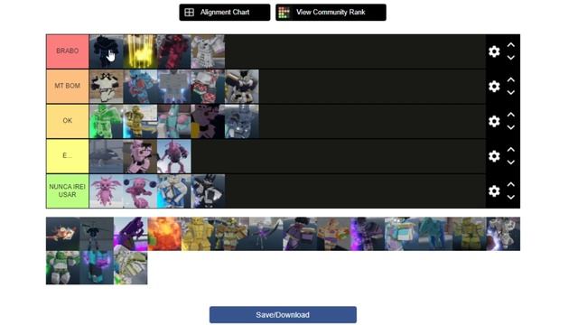 [YBA] TIER LIST DOS STANDS PARA SBR NO YBA│SEMANA DO YBA│ROBLOX