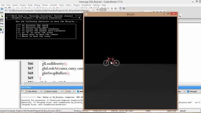 Computer Graphics Project:- 3D Bicycle Design, and Simulation in OpenGL with source code смотреть онлайн