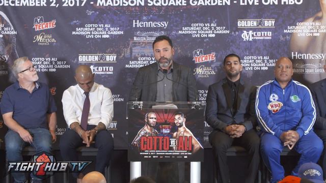 MIGUEL COTTO VS. SADAM ALI FULL KICKOFF PRESS CONFERENCE & FACE OFF VIDEO смотреть онлайн