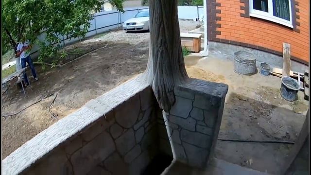 строительство и оформление беседки из арт бетона. работа мастерской Лысого мастера. смотреть онлайн