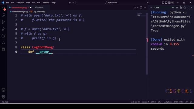 Python 3 Class#68:--Python Context Manager( _ _enter_ _ & _ _exit_ _) смотреть онлайн