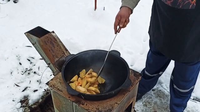 Оджахури в казане на костре. Самый простой способ. смотреть онлайн
