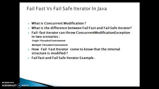 Fail Fast Vs Fail Safe Iterator In Java |Java Collection - Fail Fast and Fail Safe Iterators смотреть онлайн