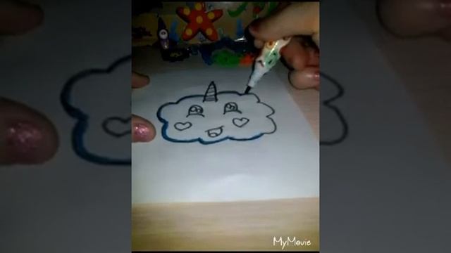 Рисуем милое облачко!!! Простой рисунок смотреть онлайн
