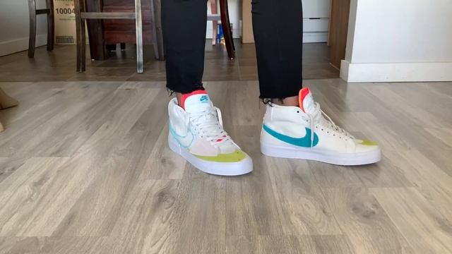 Nike SB Blazer mid edge hack pack “Aqua” unbox and on feet! ? ? смотреть онлайн