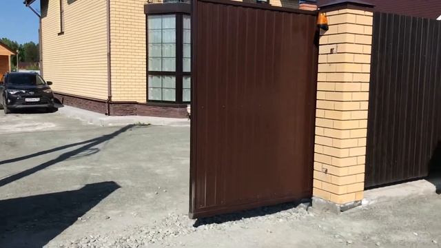 Откатные ворота 3500 2000 из профлистом смотреть онлайн