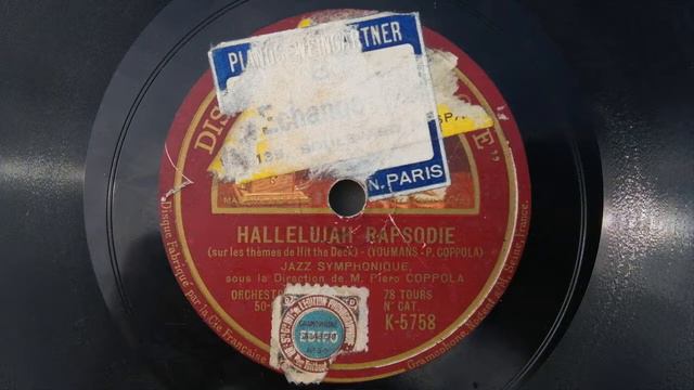 "Hallelujah Rapsodie" - Jazz Symphonique dirigé par Piero Coppola - 1929 смотреть онлайн
