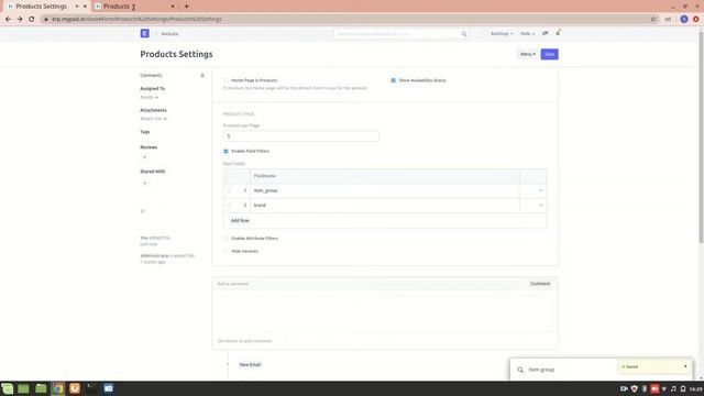 Product Filter/Item Filter field settings in ERPNext смотреть онлайн