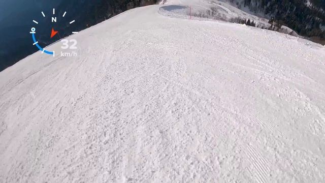 Рекорд скорости на сноуборде! 97км/ч. Snowboard speed record смотреть онлайн