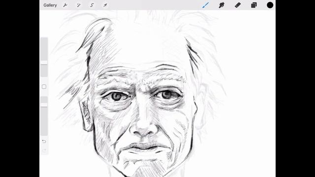 Rick Sanchez C-137 to our dimension | Procreate pencil sketch смотреть онлайн