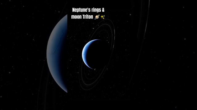 Neptune's rings & moon Triton 🪐✨ #space #moon #hubble #universe #nasa #astrophysics #sun #spacex смотреть онлайн