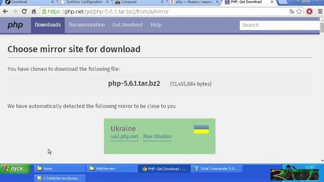 Symfony Framework Установка и настройка локального сервера Denver Open Server tutorial1 смотреть онлайн