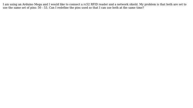 Arduino: Use an ethernet shield and RFID rc522 together on a mega? смотреть онлайн