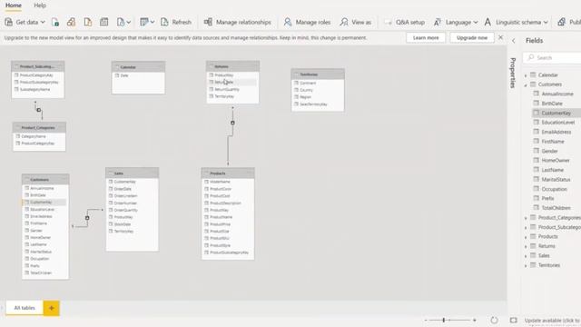Model Data in Power BI Cardinality in Relationship смотреть онлайн