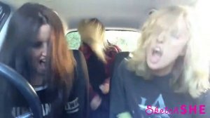 Три девушки поют в машине, история музыка в машине   Mime Through Time by Sketch