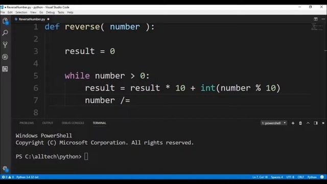 reverse number in python ? смотреть онлайн