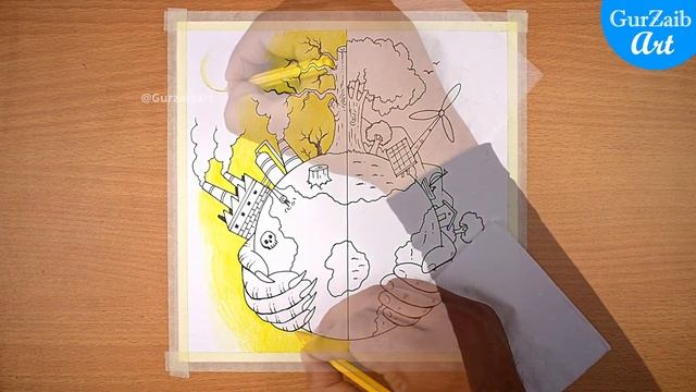 How to draw Earth Day Poster Drawing / Save earth save environment drawing смотреть онлайн