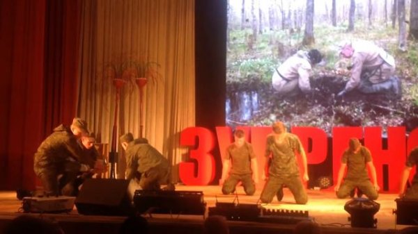 Инсценировка военной песни. Лагерь Зубрёнок. Смоленский кадетский корпус.