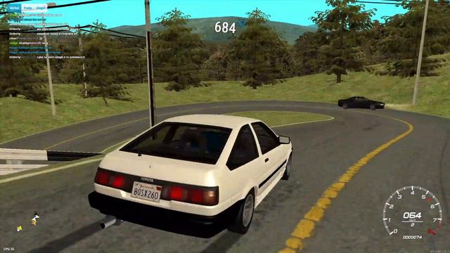MTA SA - Tandem Drift At Project Touge in Yamamichi Server смотреть онлайн