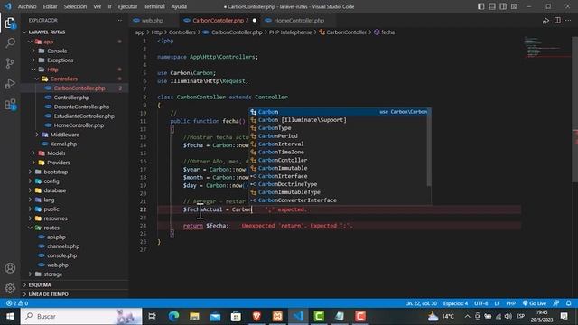 LARAVEL 9 - Manipulación de fechas con CARBON смотреть онлайн