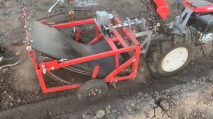 АКТИВНЫЙ НОЖ на самодельной транспортерной картофелекопалке для мотоблока.