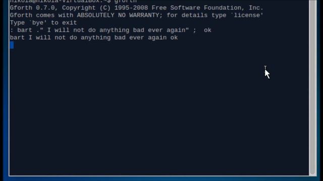 Gforth / Forth Programming Language