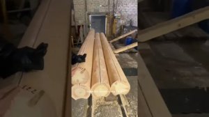 Оцилиндрованное бревно. Как делается? От начала и до конца.