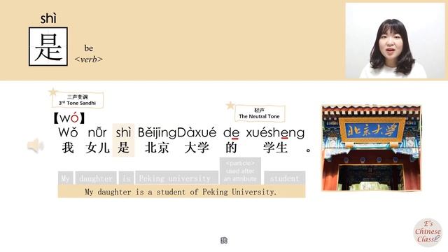 #newhsk1 _#hsk1 _是/shi /(be) How To Pronounce & Write Chinese Vocabulary/Character Story