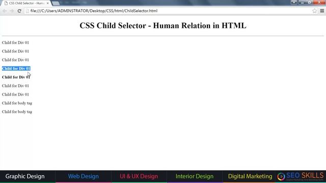 CSS DIRECT CHILD SELECTOR TUTORIAL - HUMAN RELATIONS IN HTML смотреть онлайн