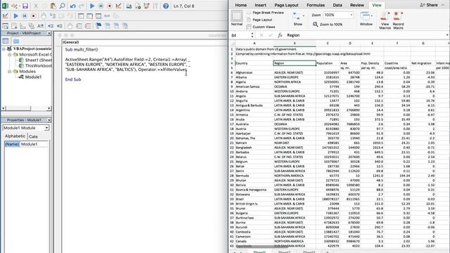 Excel VBA Macro: Autofilter Multiple Criteria in Same Column (with Array) смотреть онлайн