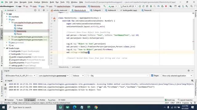 Json Parsing using GSON in Android Koltin смотреть онлайн
