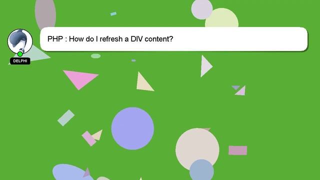 PHP : How do I refresh a DIV content? смотреть онлайн